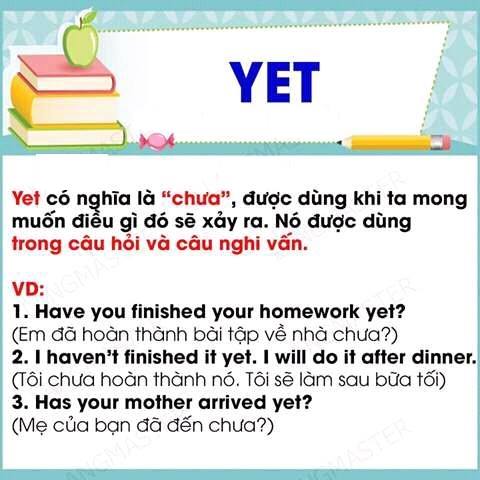 cách sử dụng yet 